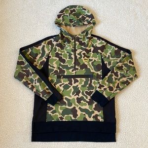 Puma Duck Camo half zip kangaroo hoodie